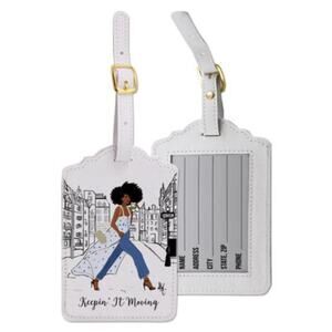 African American Expressions Luggage Tag Set | Keepin' It Moving